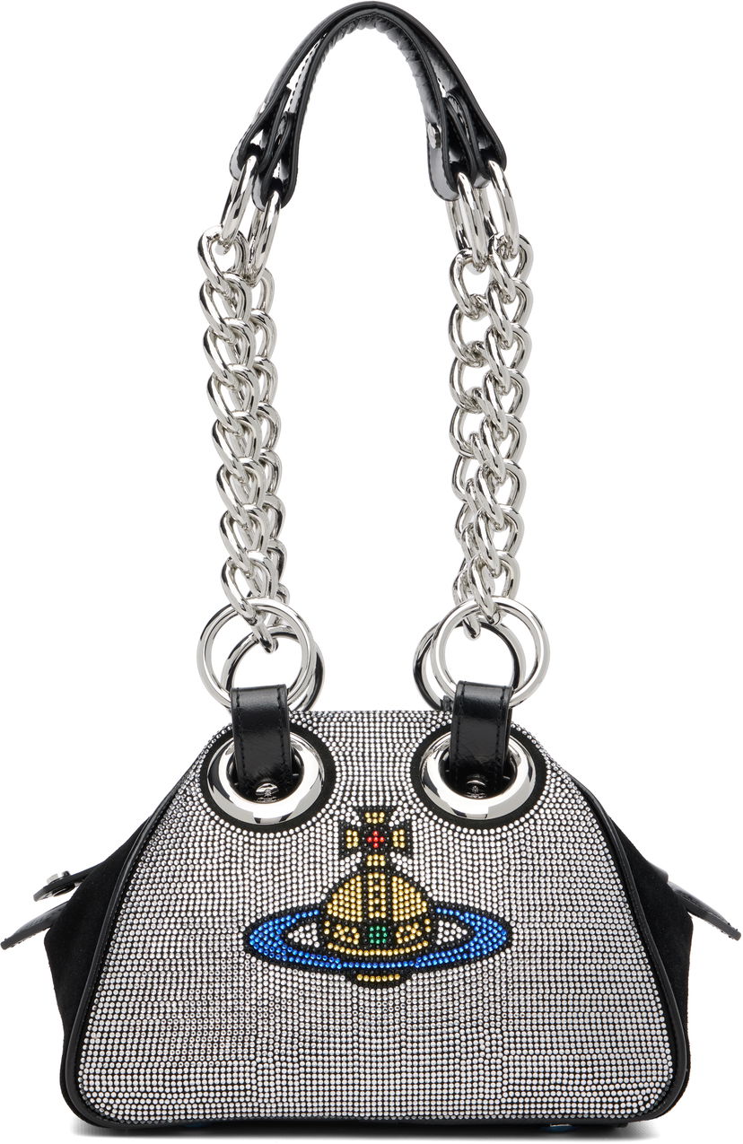Чанта през рамо Vivienne Westwood Hotfix Diamante Archive Chain Bag Металик | 4602000RW-PT000Q-