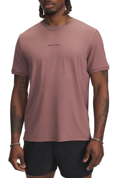 Тениска Under Armour Project Rock Iso Chill T-Shirt Бургунди | 6007149-651, 0