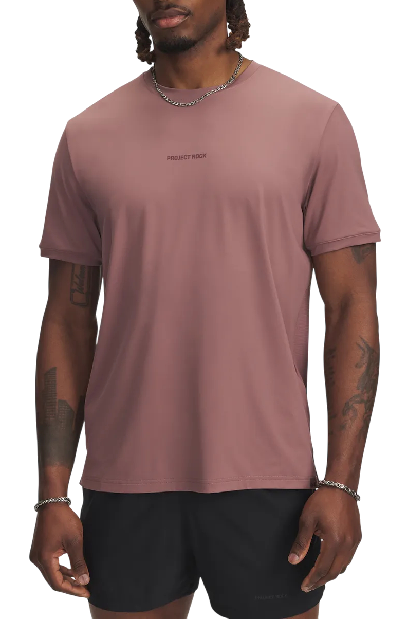Тениска Under Armour Project Rock Iso Chill T-Shirt Бургунди | 6007149-651