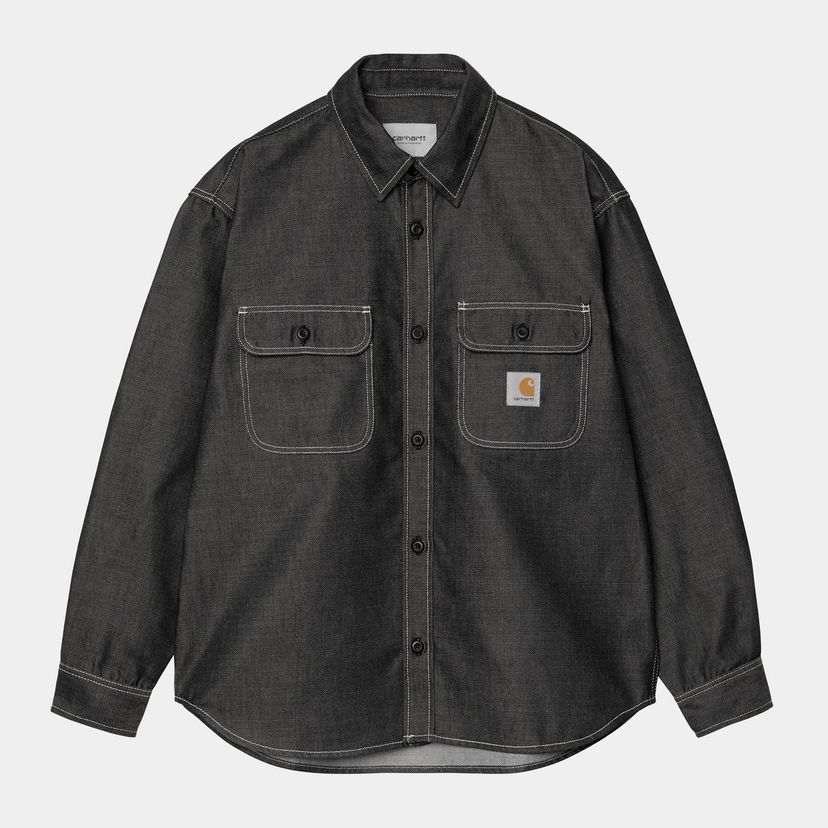 Риза Carhartt WIP Tigan Shirt Jac rigid Черно | I036263_9