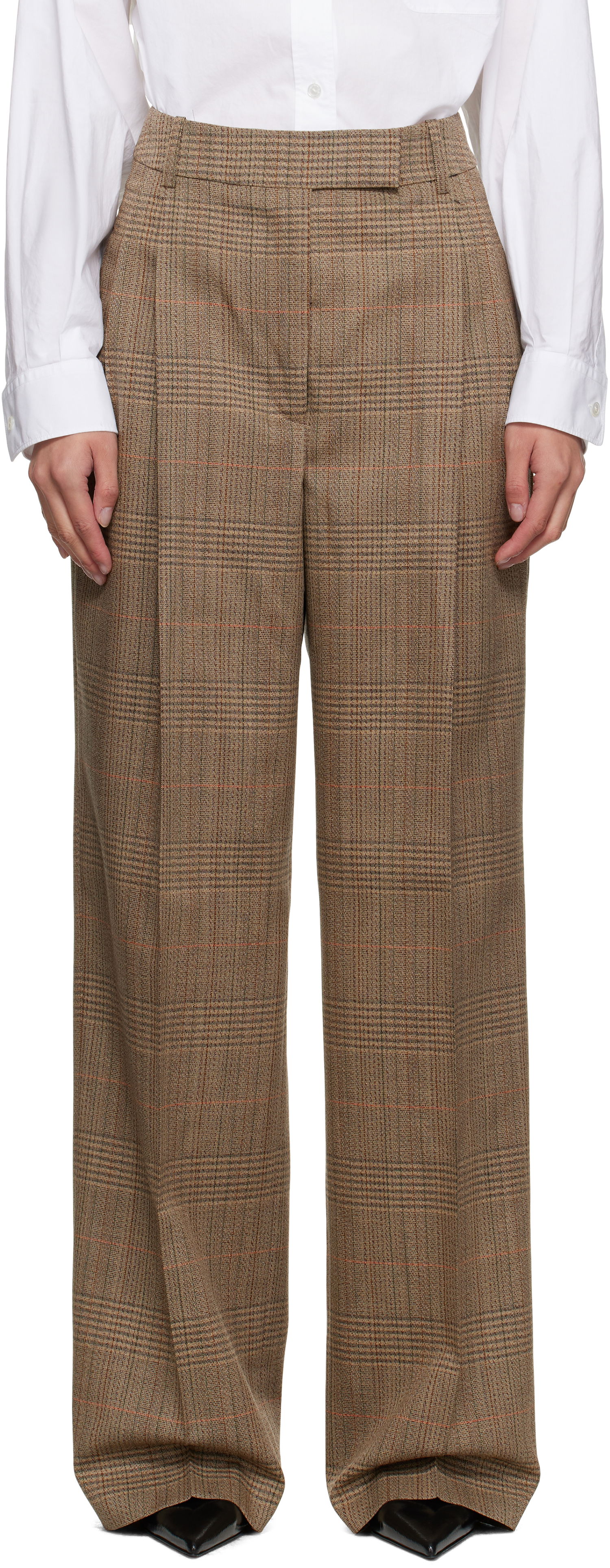 Панталони Róhe Róhe Mid-Waist Tailored Trousers Кафяво | 416-30-080, 0