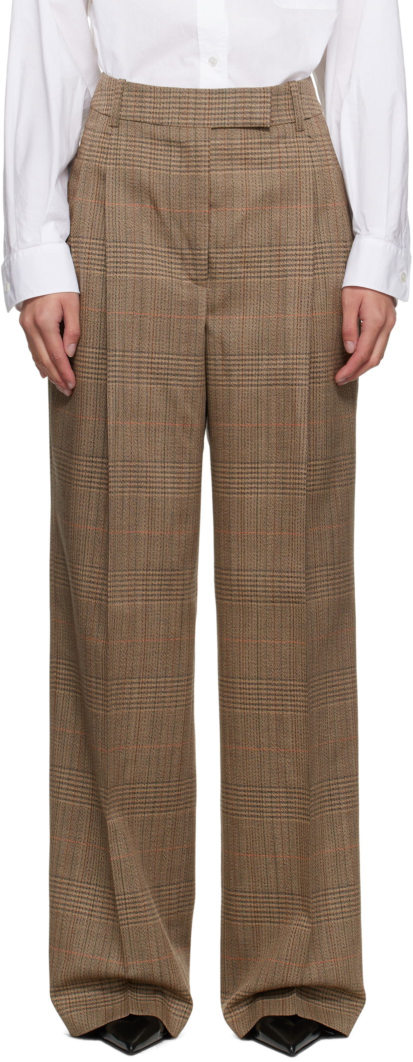 Панталони Róhe Róhe Mid-Waist Tailored Trousers Кафяво | 416-30-080