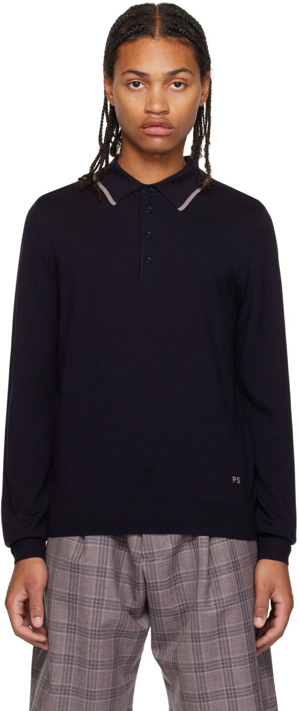 Поло тениска Paul Smith PS Paul Smith Embroidered Polo Тъмно синьо | M2R-204Y-L21861, 0