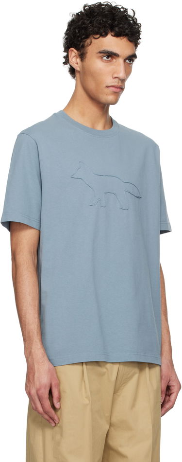 Тениска MAISON KITSUNÉ Maison Kitsuné Profile Fox Comfort T-Shirt Бежово | OM00121KJ0118, 4