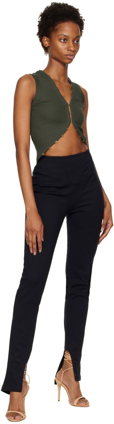 Потник Dion Lee Hook & Eye Ribbed Tank Top Зелено | C3075F22, 3