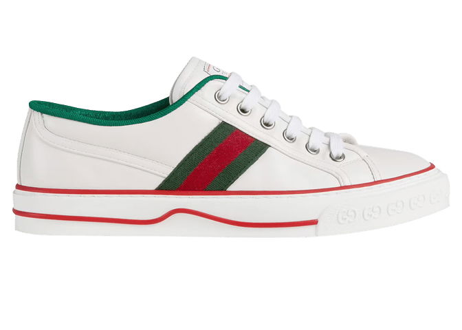 Кецове и обувки Gucci Tennis 1977 White Green Red (Women's) Бяло | 645979 17L10 9060, 0