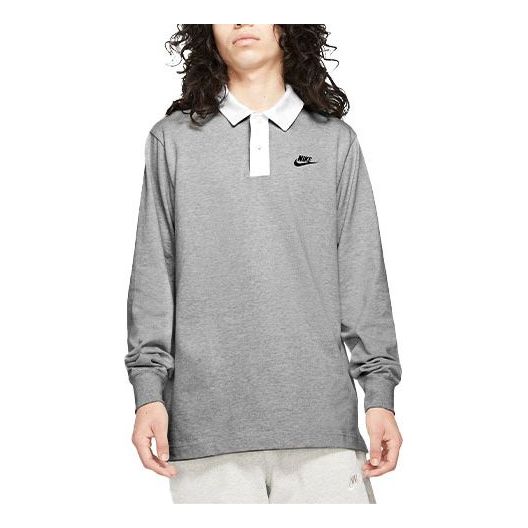 Поло тениска Nike Long Sleeve Polo Сиво | DD6180-050