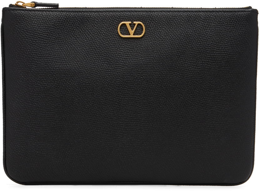 Портфейл Valentino Valentino Garavani Flat VLogo Signature Pouch Черно | 7W2P0AK4SNP