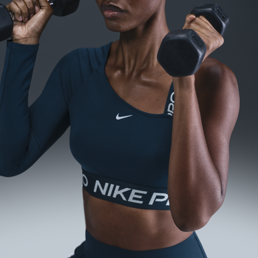 Съкратен топ Nike Asymmetric Dri-FIT Top Синьо | FV8100-478, 1