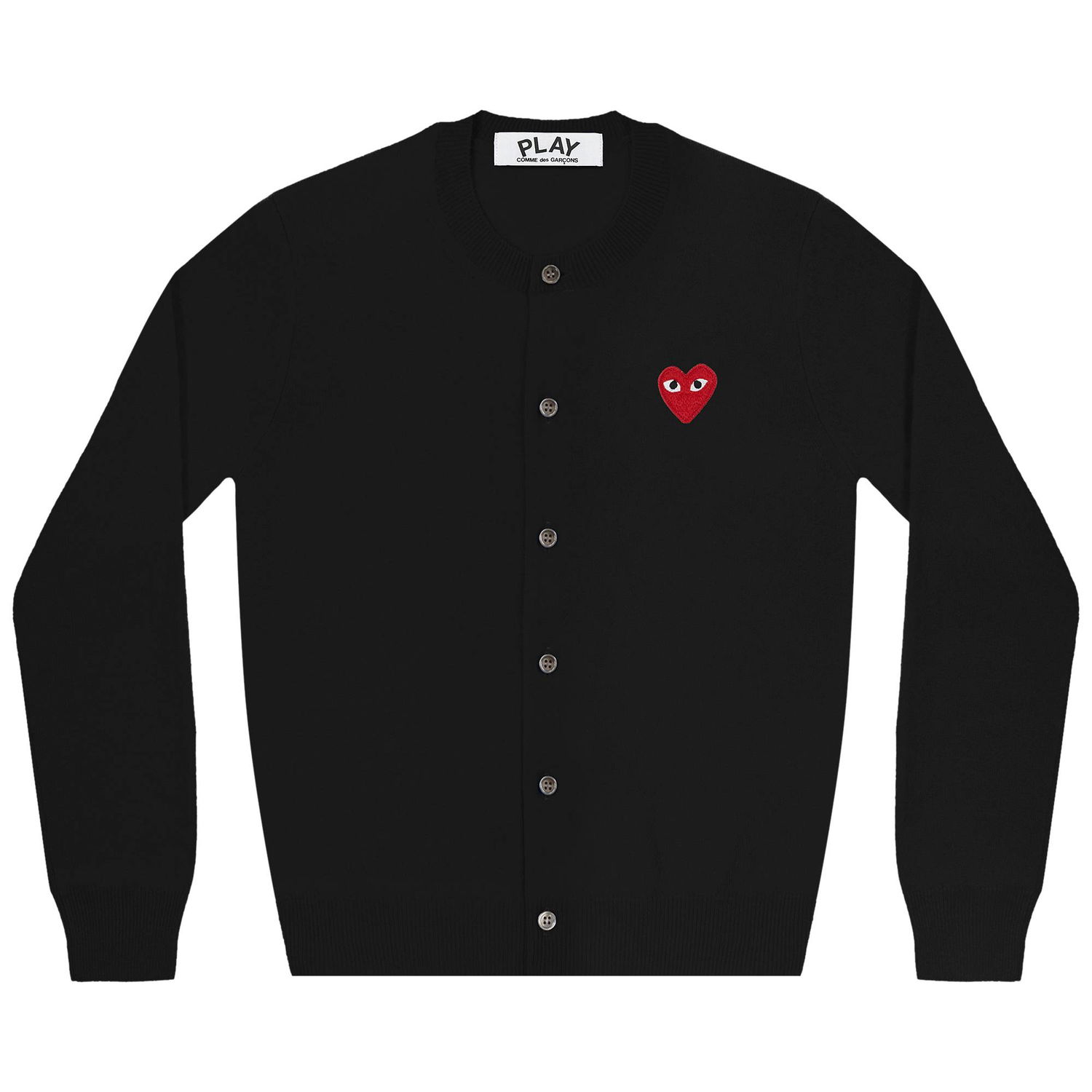 Пуловер Comme des Garçons PLAY Heart Cardigan Черно | AZ N007 051 1, 1