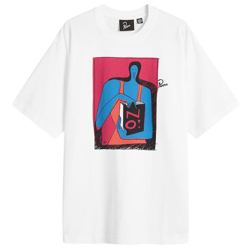 Тениска By Parra Parra No Books Graphic T-Shirt, Size Large Бяло | 54105-WHT