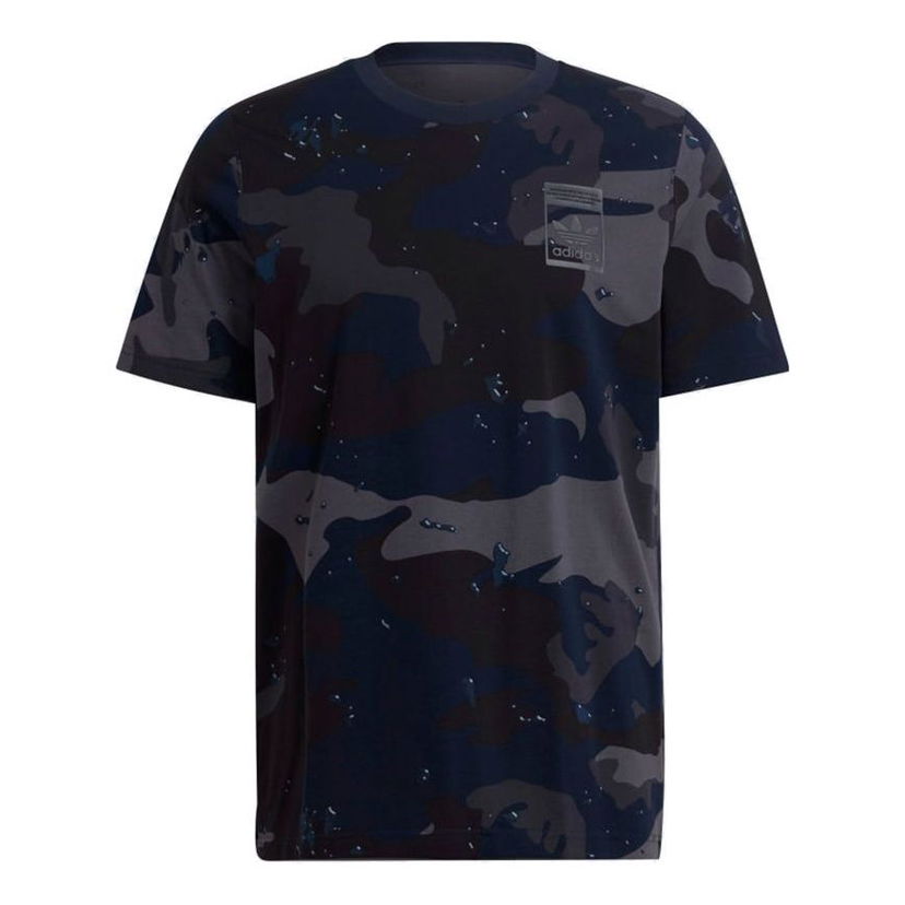 Тениска adidas Originals Originals Camouflage Print Short Sleeve T-Shirt Синьо | H13493