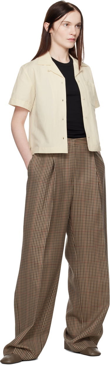 Риза A.P.C. A.P.C. Maeva Cropped Camp Collar Shirt Бежово | COHEJ-F12583, 3
