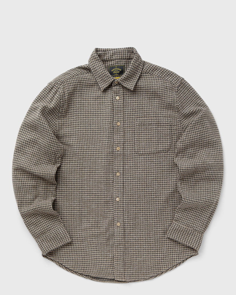 Риза Portuguese Flannel ABSTRACT PIED POULE Зелено | AW24.001.CHARCOAL