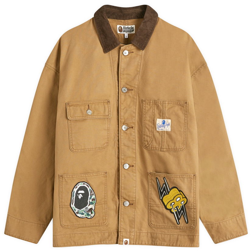 Яке BAPE A Bathing Ape Washed Duck Coverall Jacket Бежово | 001LJK301007M-BGE