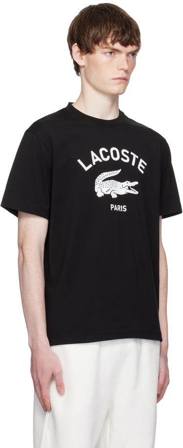 Тениска Lacoste Lacoste Signature Print Cotton T-Shirt Черно | TH2733_031, 1