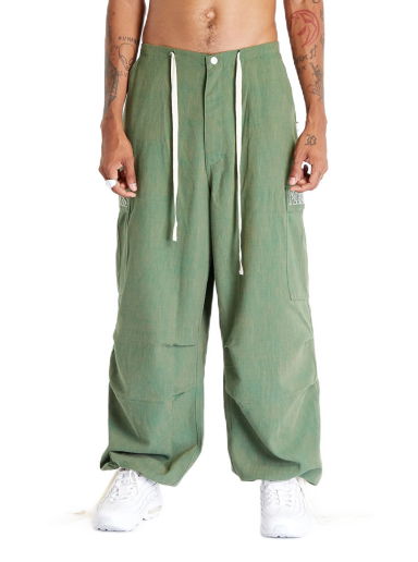 Карго панталони Pleasures Visitor Wide Fit Cargo Pants Green Зелено | P23F012 GREEN