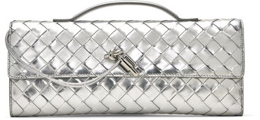 Дамска чанта Bottega Veneta Bottega Veneta Andiamo Woven Leather Clutch Металик | 741511 V4P12, 0