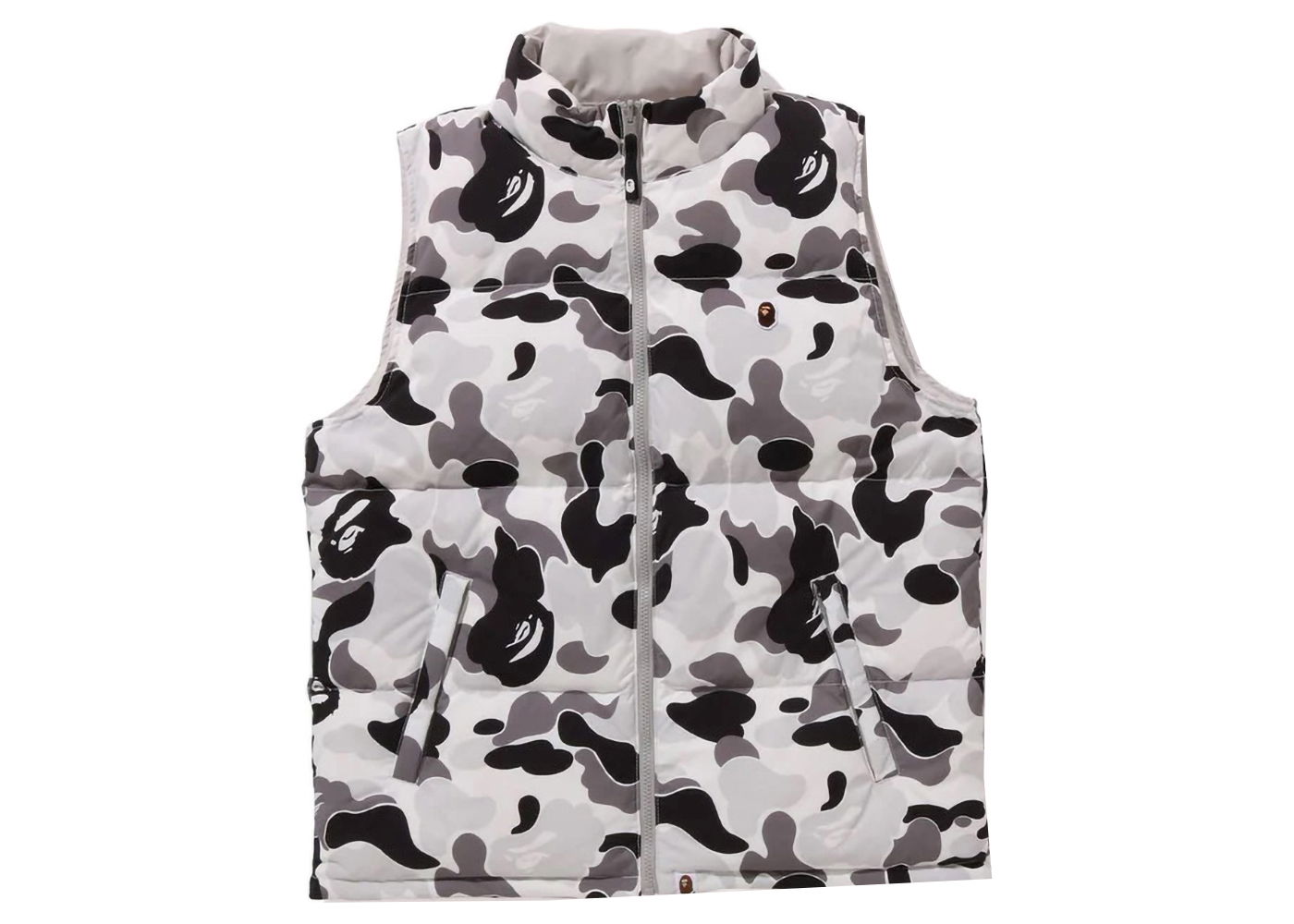 Жилетка BAPE BAPE ABC Camo Reversible Down Vest Gray Бяло | 1J80-144-010, 0