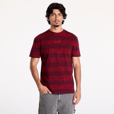 Тениска Tommy Hilfiger Regular Classic Overdyed Tee Deep Rouge/ Heritage Pink Stripe Червено | DM0DM19732 VLP, 0