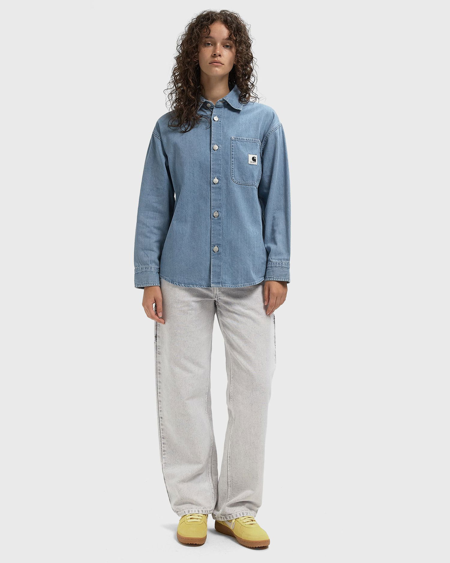 Риза Carhartt WIP Marly Long Sleeve Denim Shirt Синьо | I035584-01.35, 1