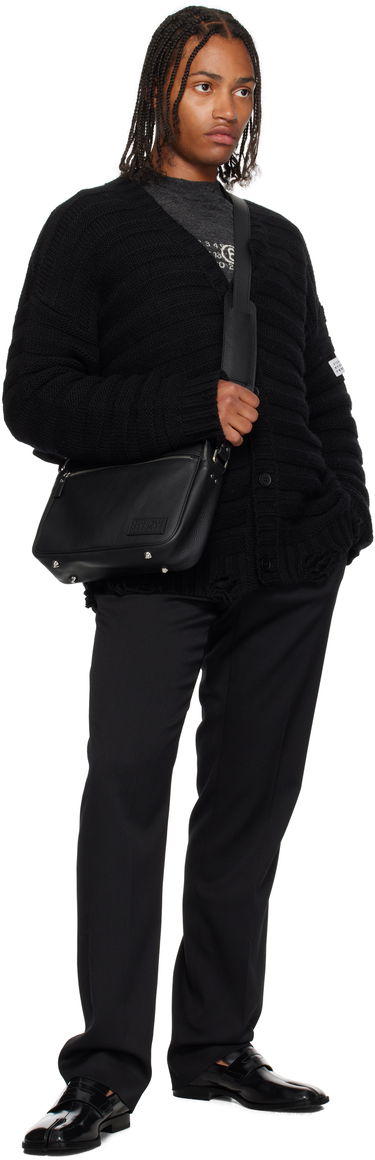 Чанта през рамо Maison Margiela MM6 Maison Margiela Leather Messenger Bag Черно | SB6ZH0025 P8326, 3
