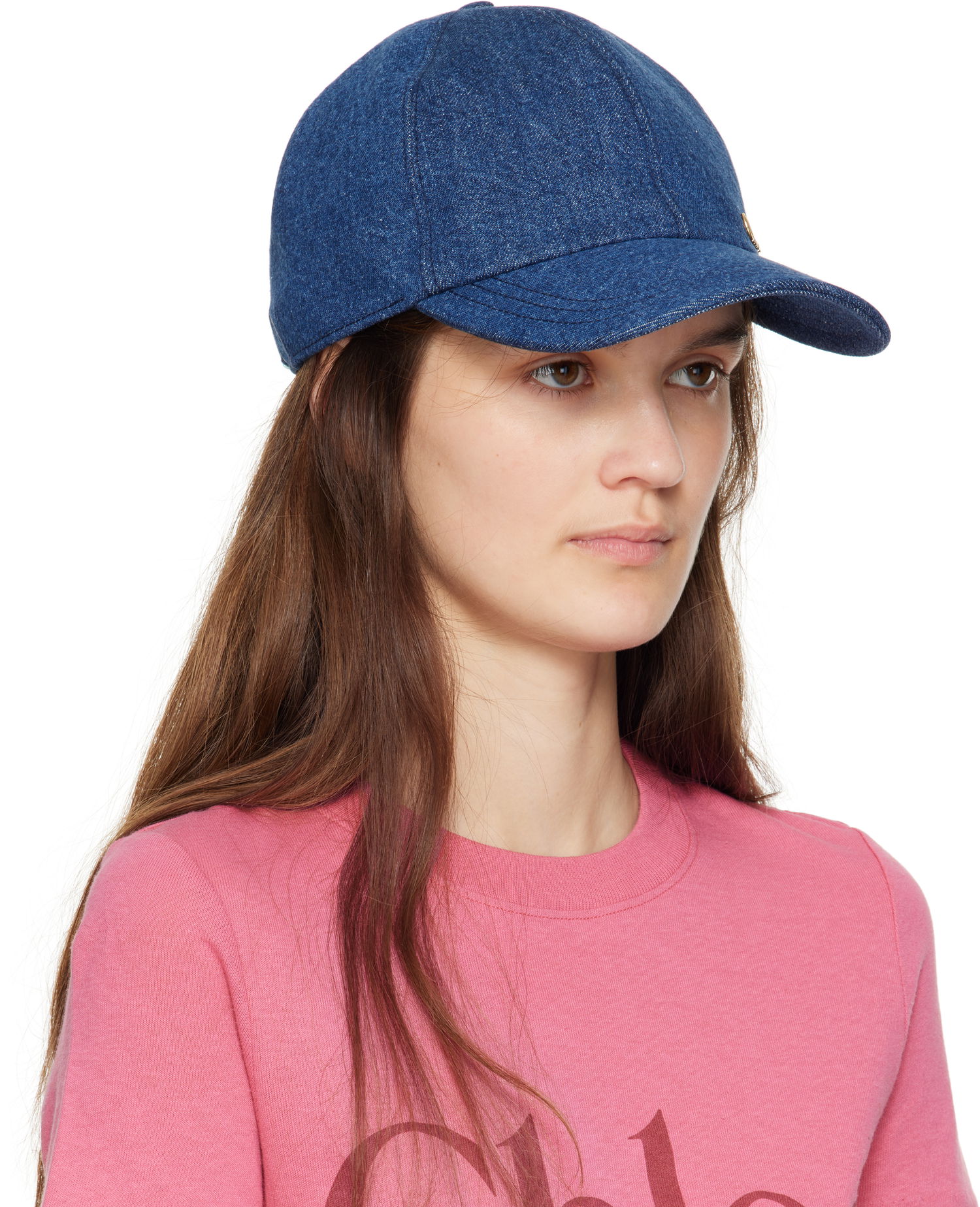 Шапка с козирка CHLOÉ Chloé 'The Chloé' Iconic Denim Baseball Cap Синьо | CHC25SD019GDN, 1