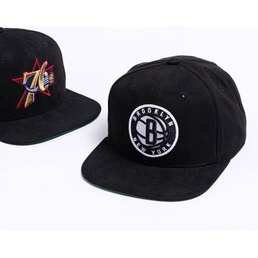 Шапка с козирка Mitchell & Ness Sweet Suede Snapback Brooklyn Nets Black Синьо | HHSS7359-BNEYYPPPBLCK, 2