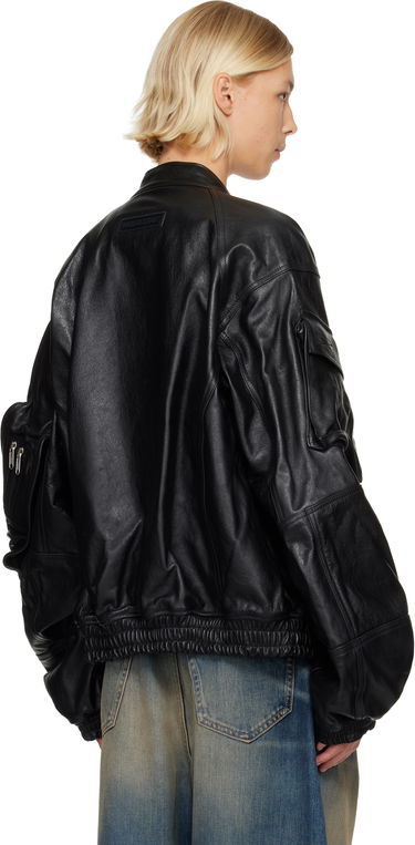 Яке бомбър Martine Rose Martine Rose Bumbag Leather Jacket Черно | 560LP18001, 2