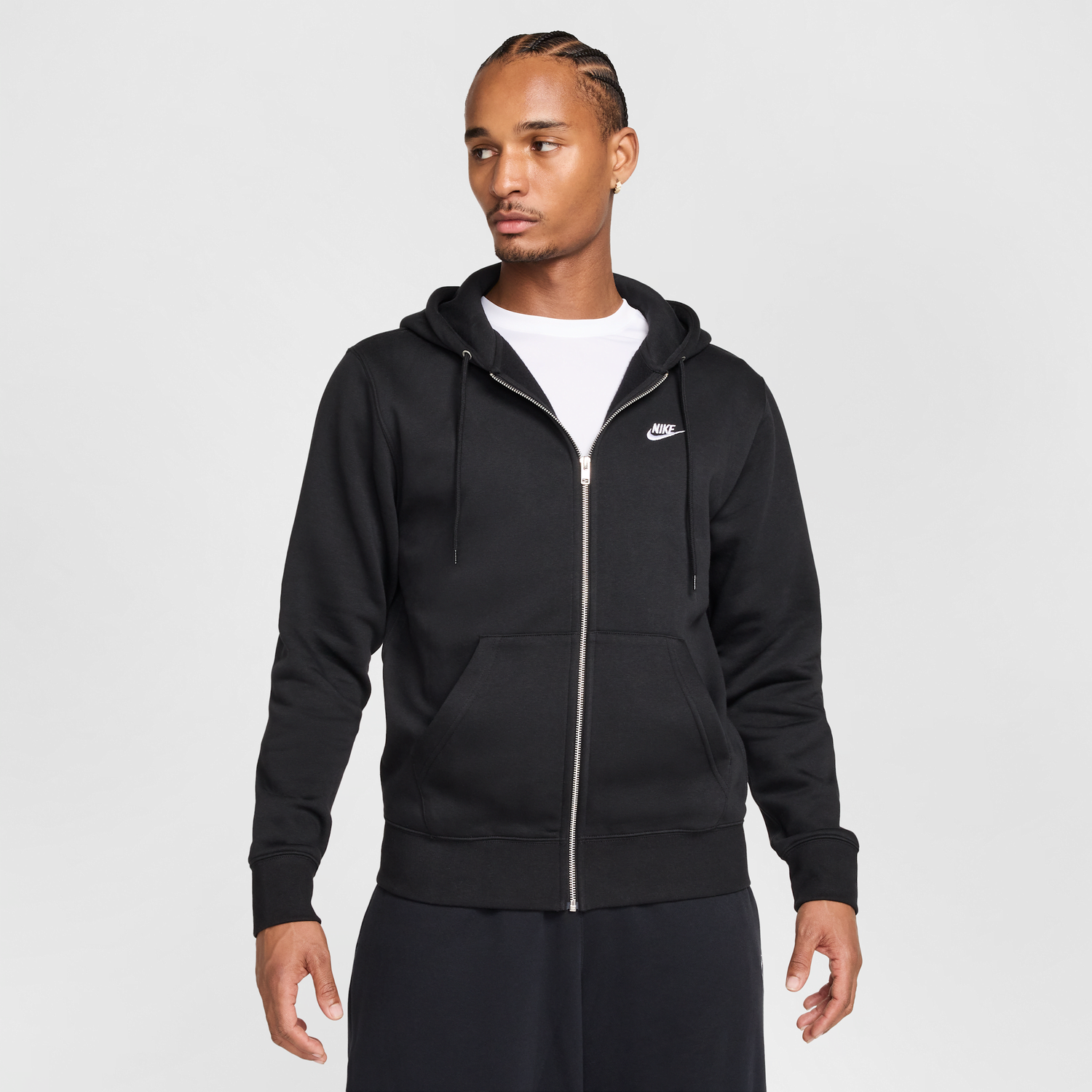 Суитчър Nike Nike Club Fleece Full-Zip Hoodie Черно | FN3861-010, 1