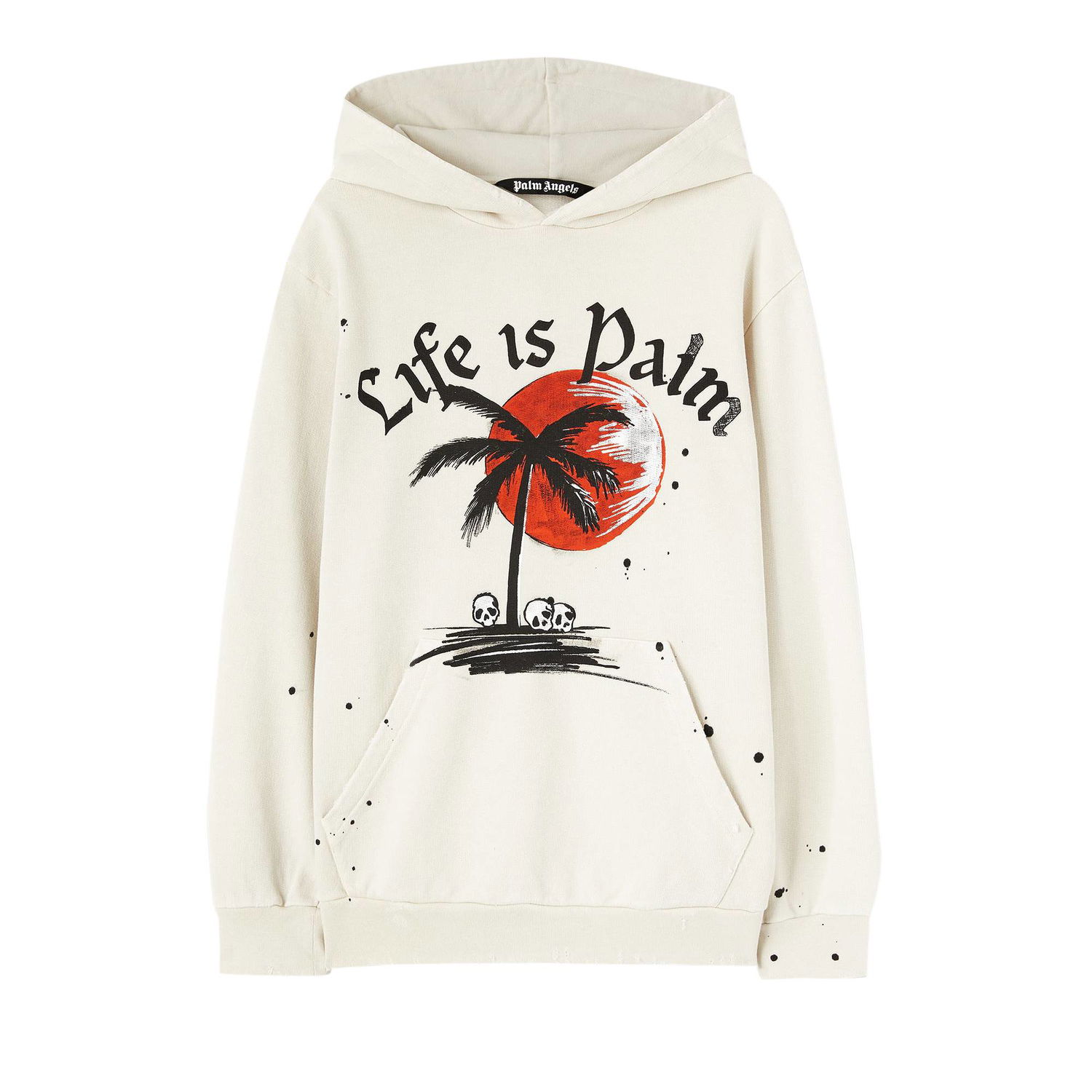Суитчър Palm Angels GD Sunset Palm Hoodie Бяло | PMBB117F22FLE0050310, 1