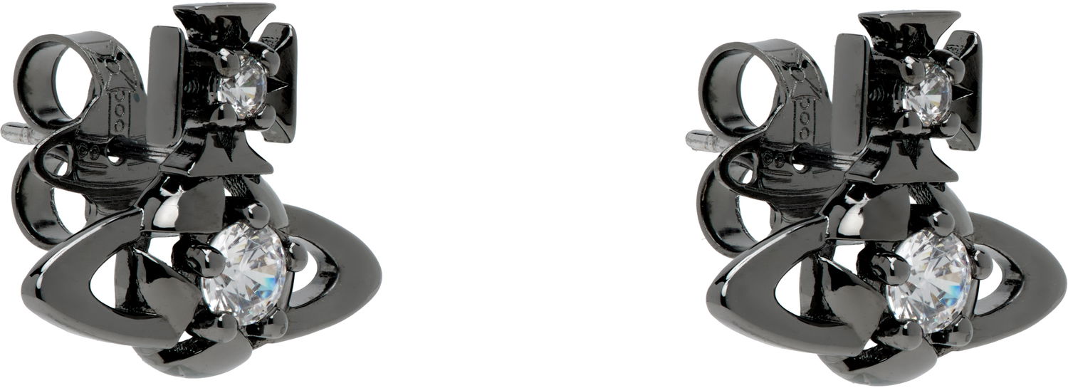 Обеци Vivienne Westwood Lee Orb Crystal Earrings Черно | 6201037C-02S104-, 1