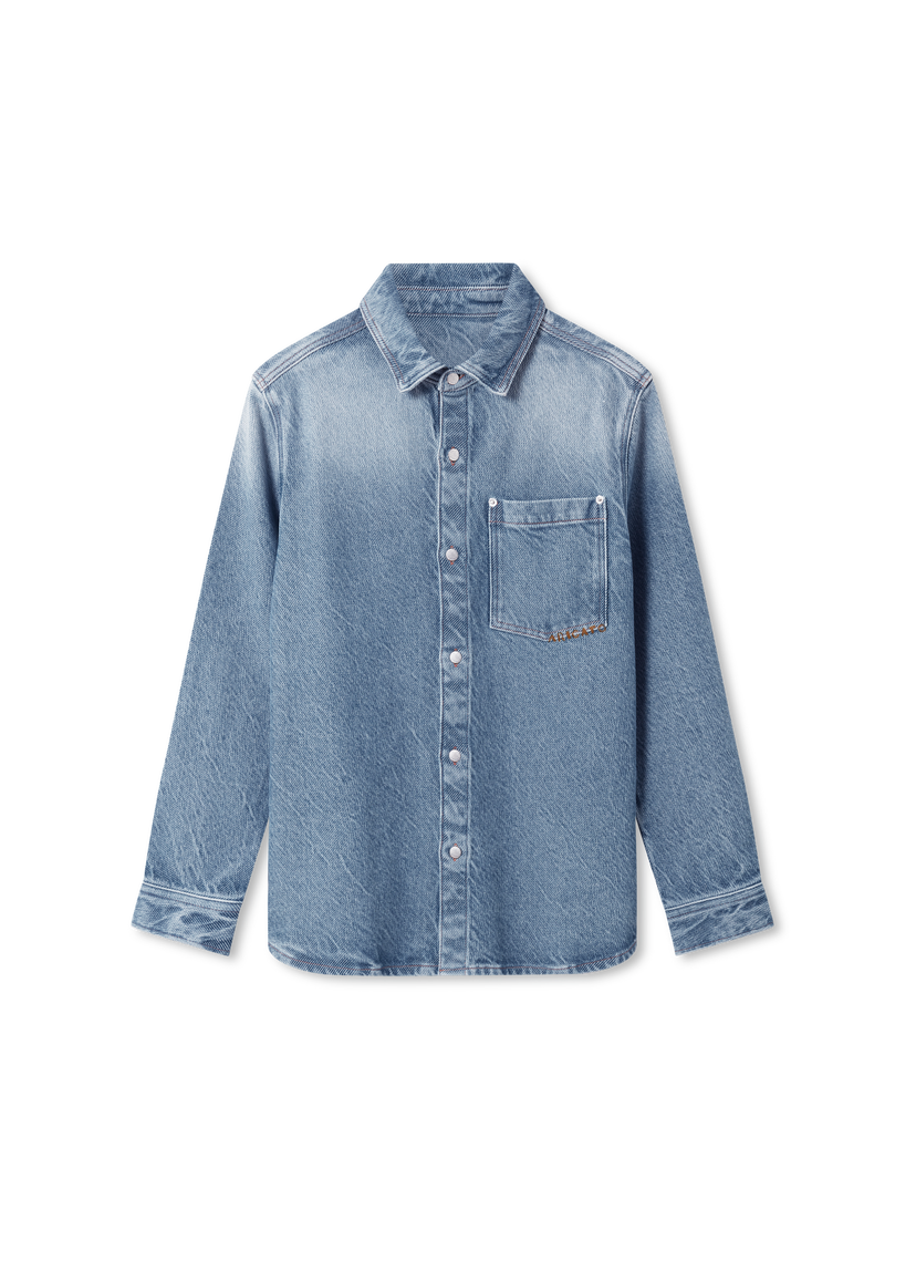 Риза AXEL ARIGATO West Washed Denim Shirt Синьо | A3265001