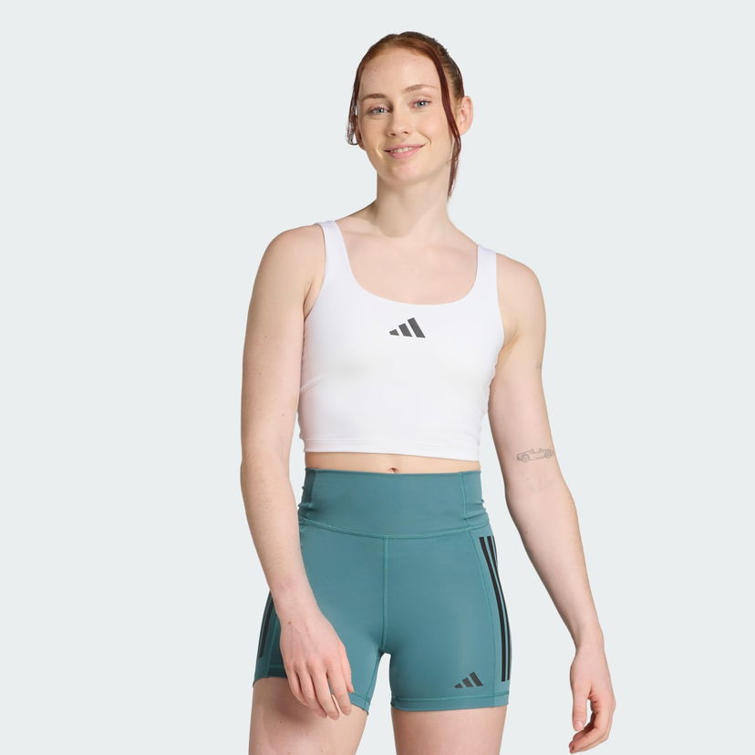Сутиен adidas Performance Power Light Support Training Crop Top Бяло | JZ6028