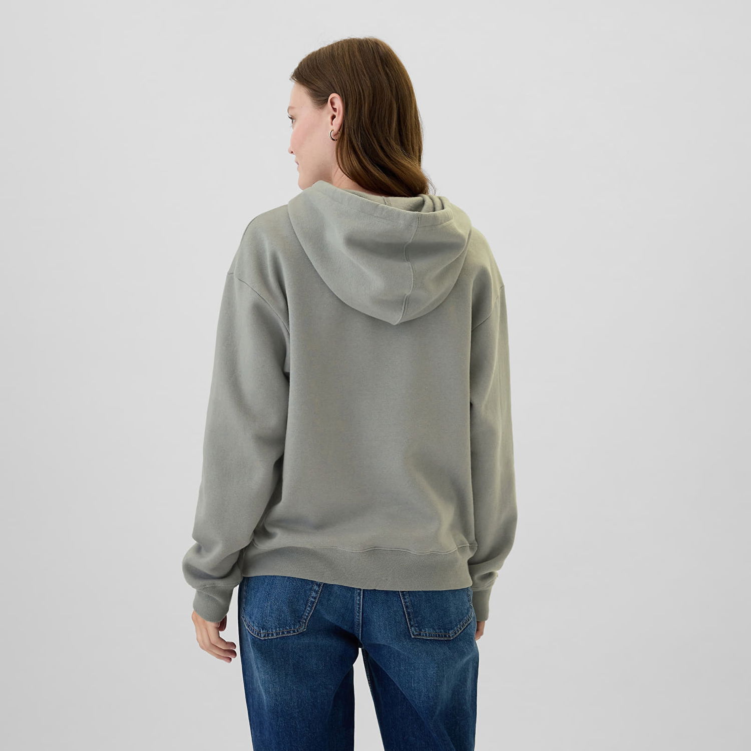 Суитчър GAP Sweatshirt Logo Pullover Hoodie Pilot Grey XS Сиво | 463506-63, 1