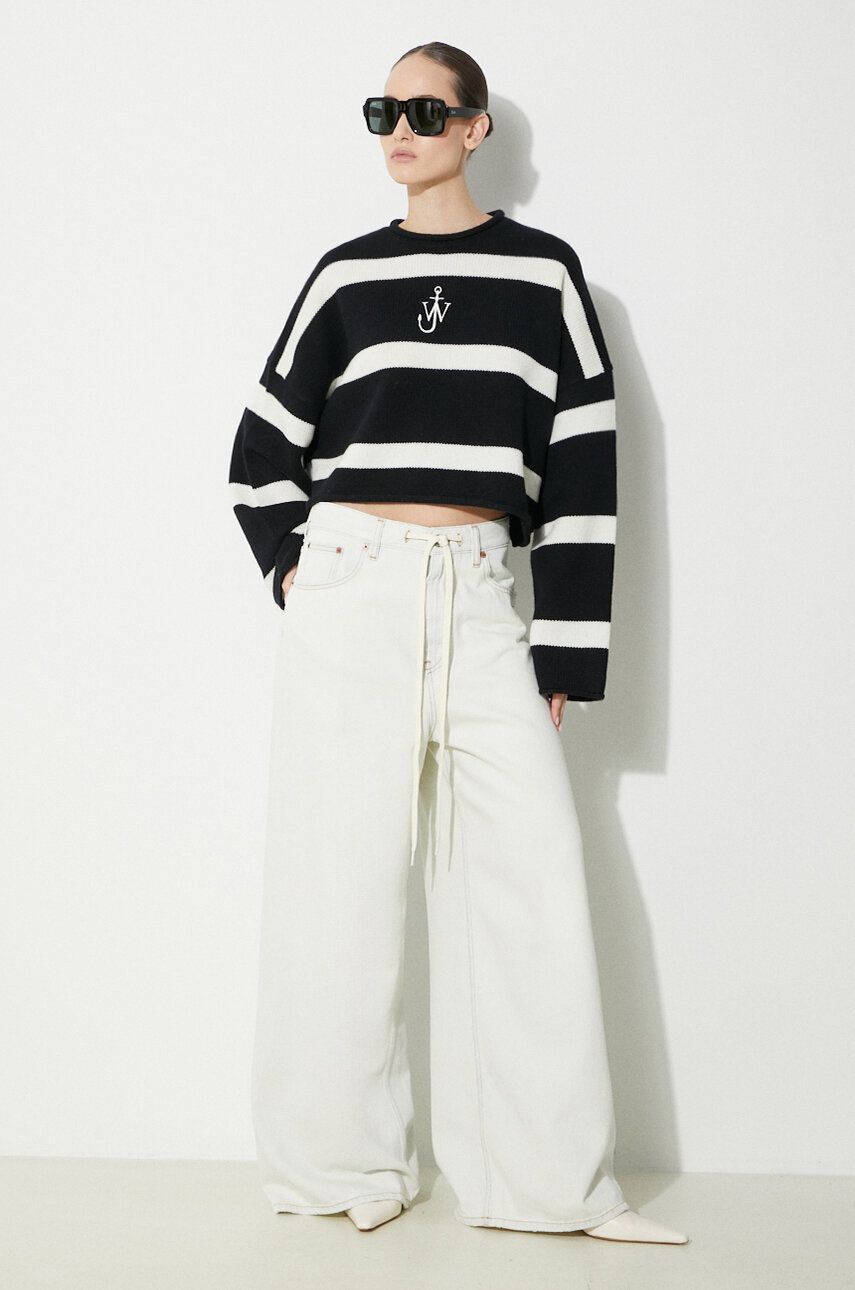 Пуловер JW Anderson Cropped Anchor Jumper Sweater Черно | KW1121.YN0264.901, 1