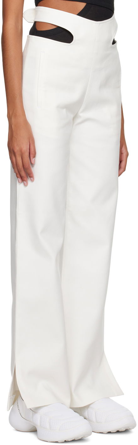 Панталони Dion Lee Dion Lee Y-Front Buckle Trousers Бяло | C2099R23, 1