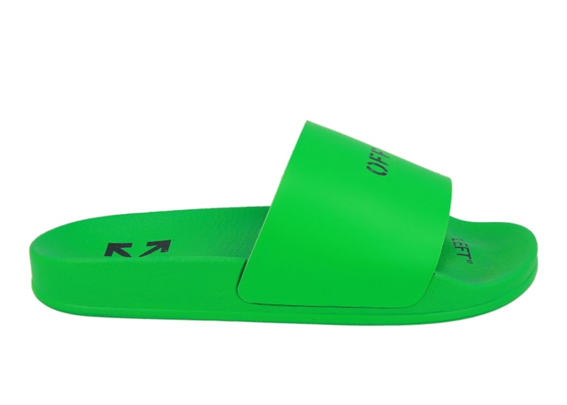 Кецове и обувки Off-White Logo Pool Slides Green W Зелено | OMIC004S22MAT0015500, 0