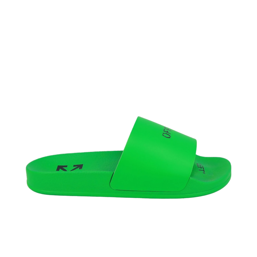 Кецове и обувки Off-White Logo Pool Slides Green W Зелено | OMIC004S22MAT0015500