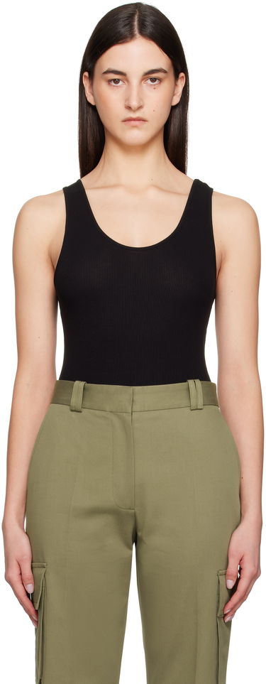 Потник Anine Bing ANINE BING Ginny Ribbed Tank Bodysuit Черно | A-08-10672-BLK26, 0