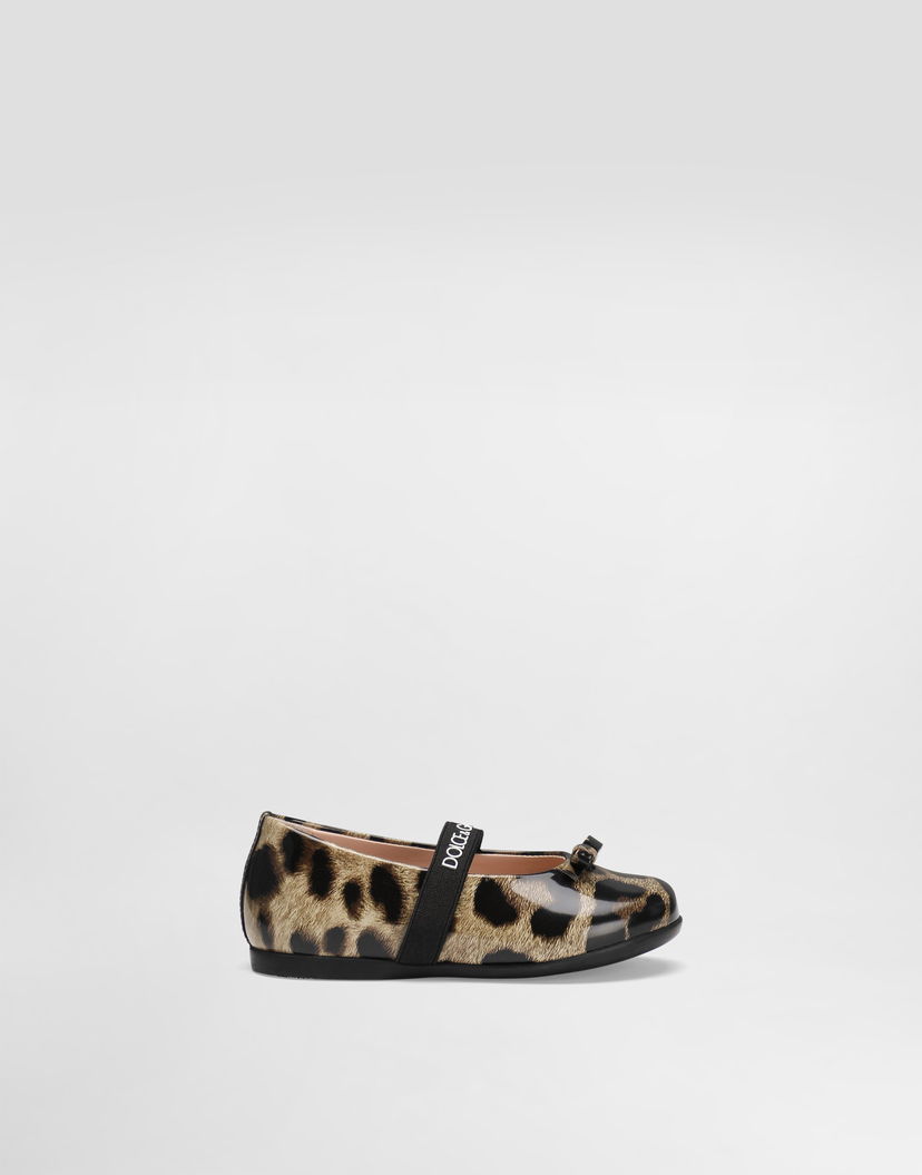 Аксесоари Dolce & Gabbana Dolce & Gabbana Printed Shiny Calfskin Ballet Flats Многоцветен | D20093AM568HA93M