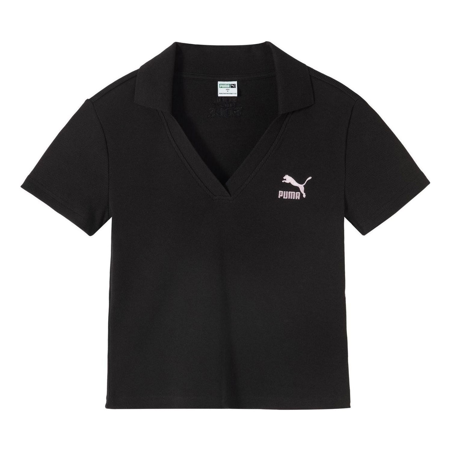 Поло тениска Puma Black Logo Polo Shirt Черно | 626863-01, 0