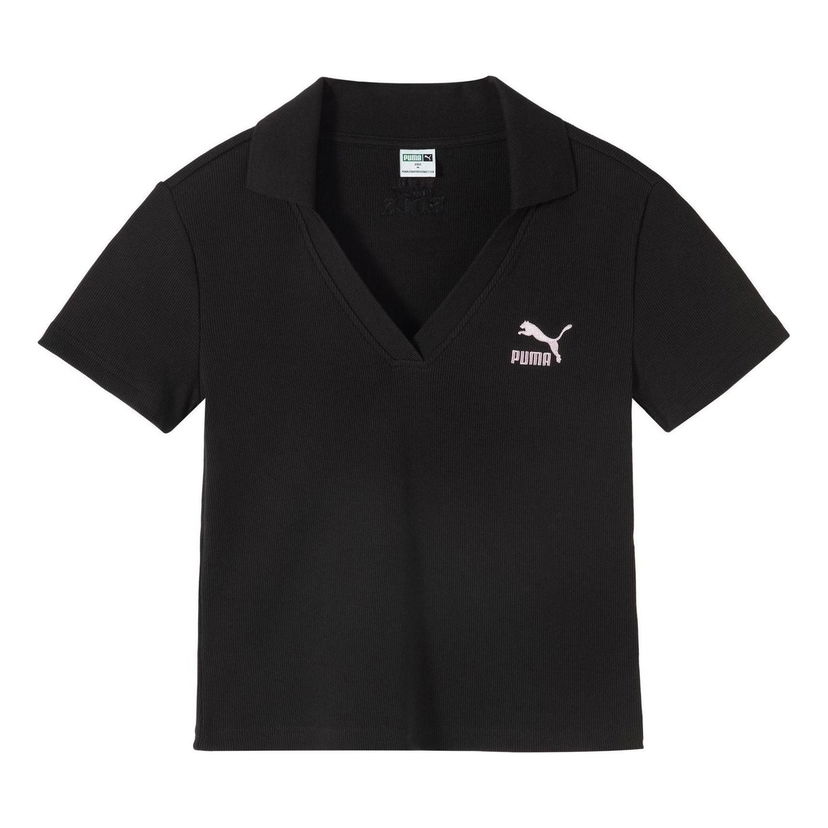 Поло тениска Puma Black Logo Polo Shirt Черно | 626863-01