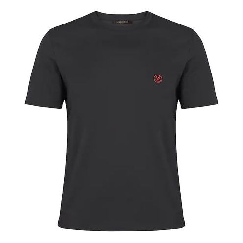 Тениска Louis Vuitton Classic Logo Cotton T-Shirt Черно | 1A1SA5