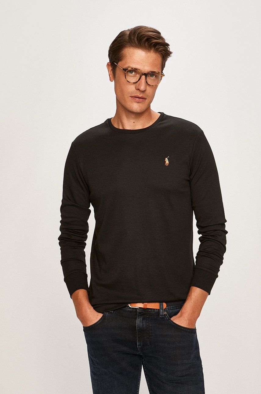 Тениска Polo by Ralph Lauren Long Sleeve Cotton Custom Tee Черно | 710760121001, 0