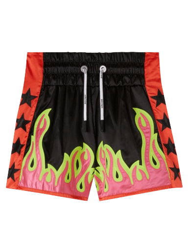 Къси панталони Palm Angels Burning Fighter Short Черно | PMCB028F22FAB0011032