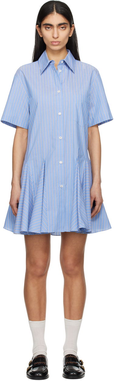 Pокля Marni Marni Striped Poplin Shirt Minidress Синьо | ABMA1379S0 UTC455, 0