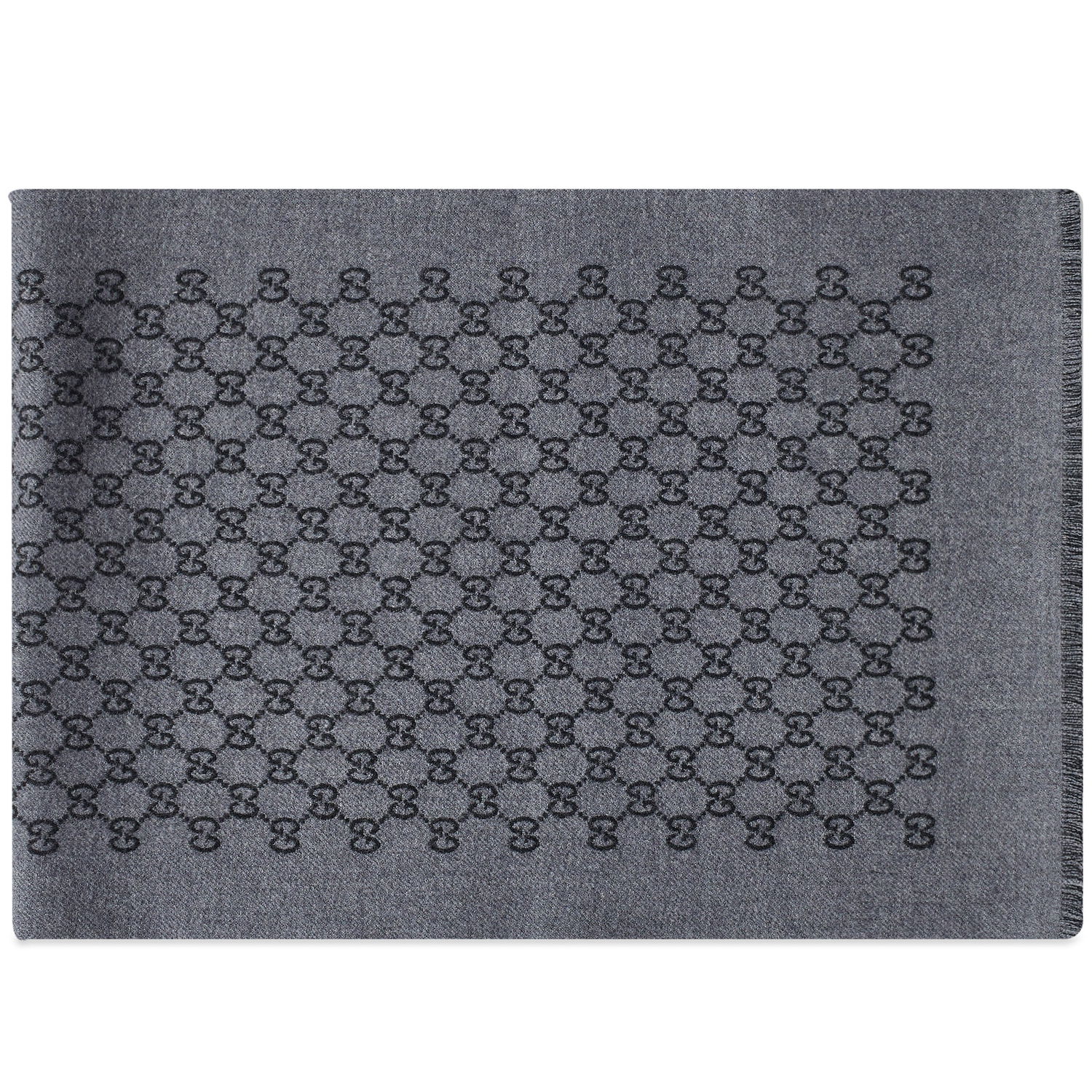 Шал Gucci GG Jaquard Scarf Anthracite Сиво | 391246-4G200-1160, 0