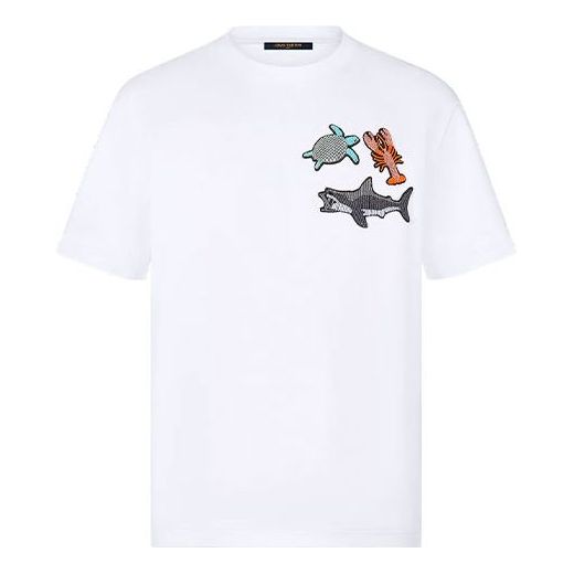 Тениска Louis Vuitton LOUIS VUITTON Animal Embroidery T-Shirt Бяло | 1A8QXN