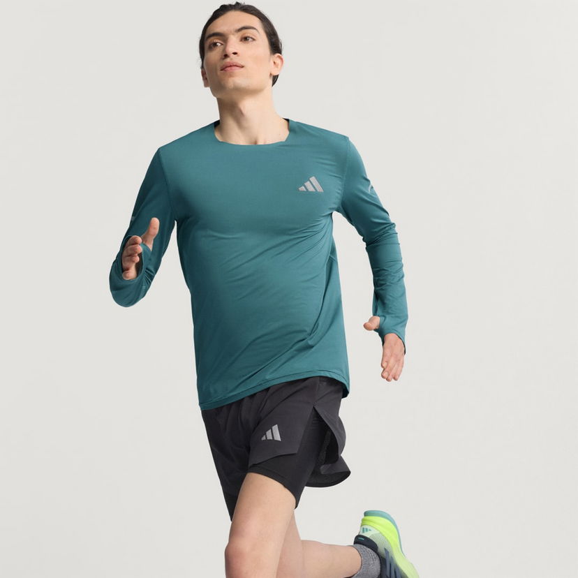 Тениска adidas Performance Adi365 CLIMACOOL+ Running Longsleeve T-Shirt Зелено | KB9917